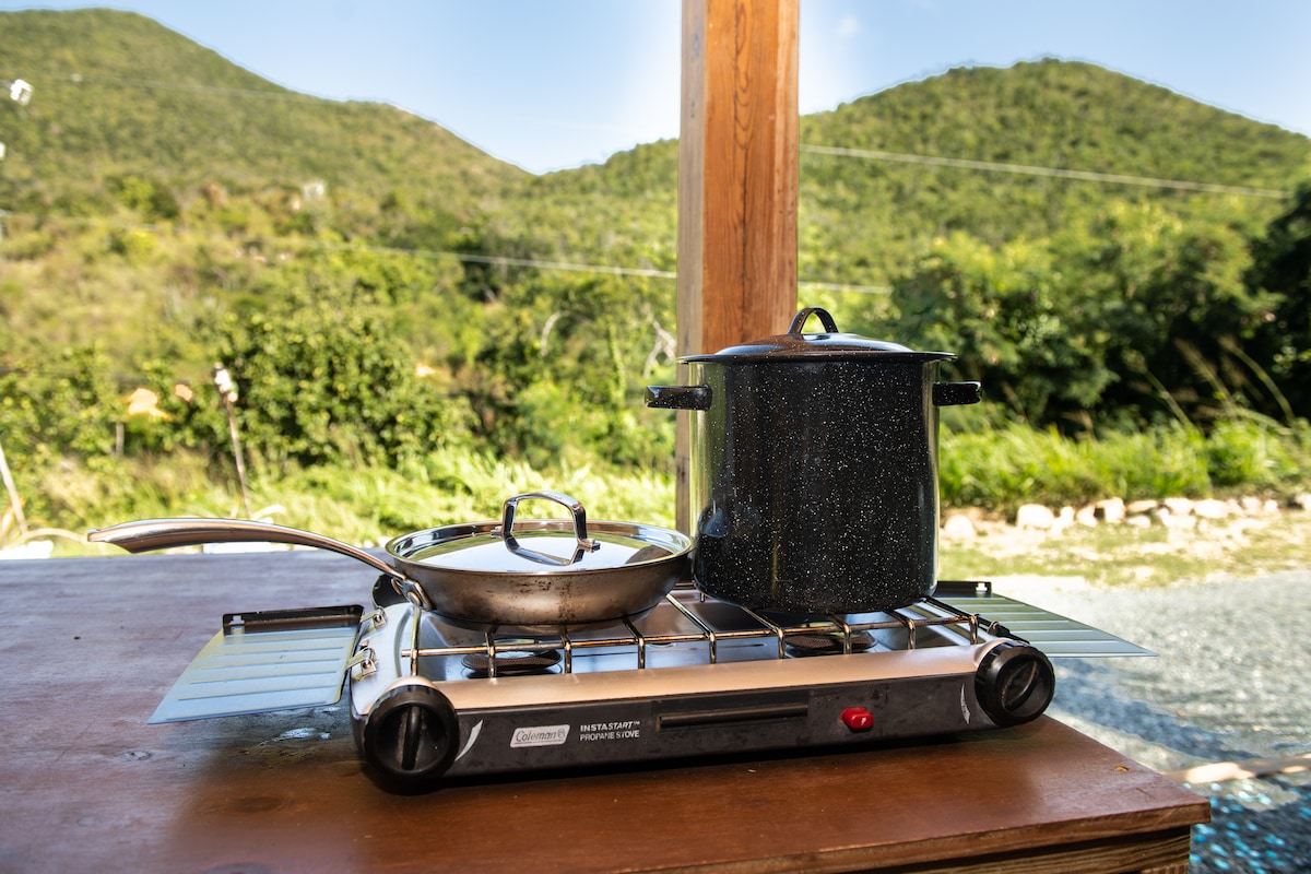 Top Airbnb: Salt Pond Bay Glamping Site with AC in Coral Bay