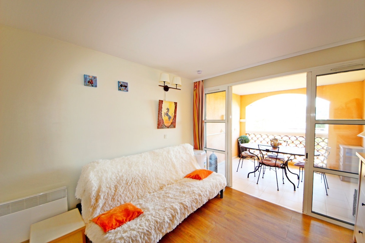 Popular Airbnb listing: Sea view, Air conditioning, sheets, parking, wifi, included in Saint Raphaël