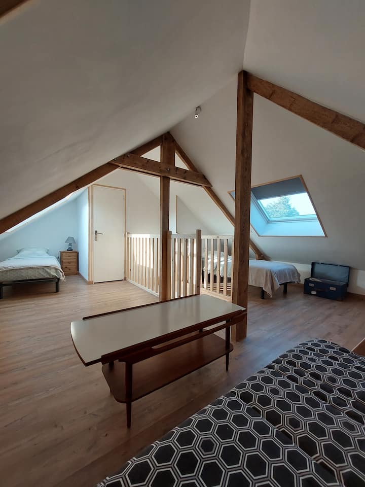 bweni lenye vitanda 2 vya sentimita 80x200
