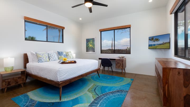 Ohana Suite #2 me krevat dopio "King" dhe suitë private. Ndaje nga shtëpia për më shumë privatësi