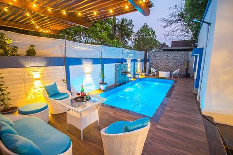 A plush and serene  3BHK pool villa in nashik.