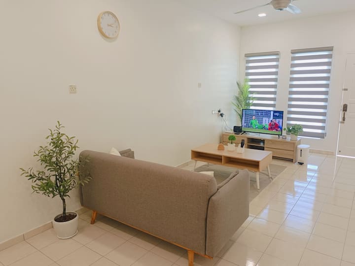 Living Area with Air-Conditioner, LED Television, 30Mbps Unlimited Free WiFi, TV Box (1000+ Movie, Live Channels, Youtube, etc), Sofa, Ceiling Fan, etc.