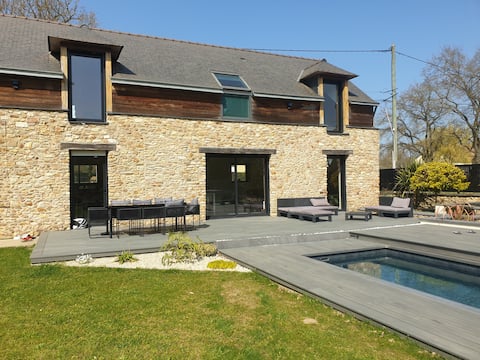 Beautiful house with a pool and a hot tub