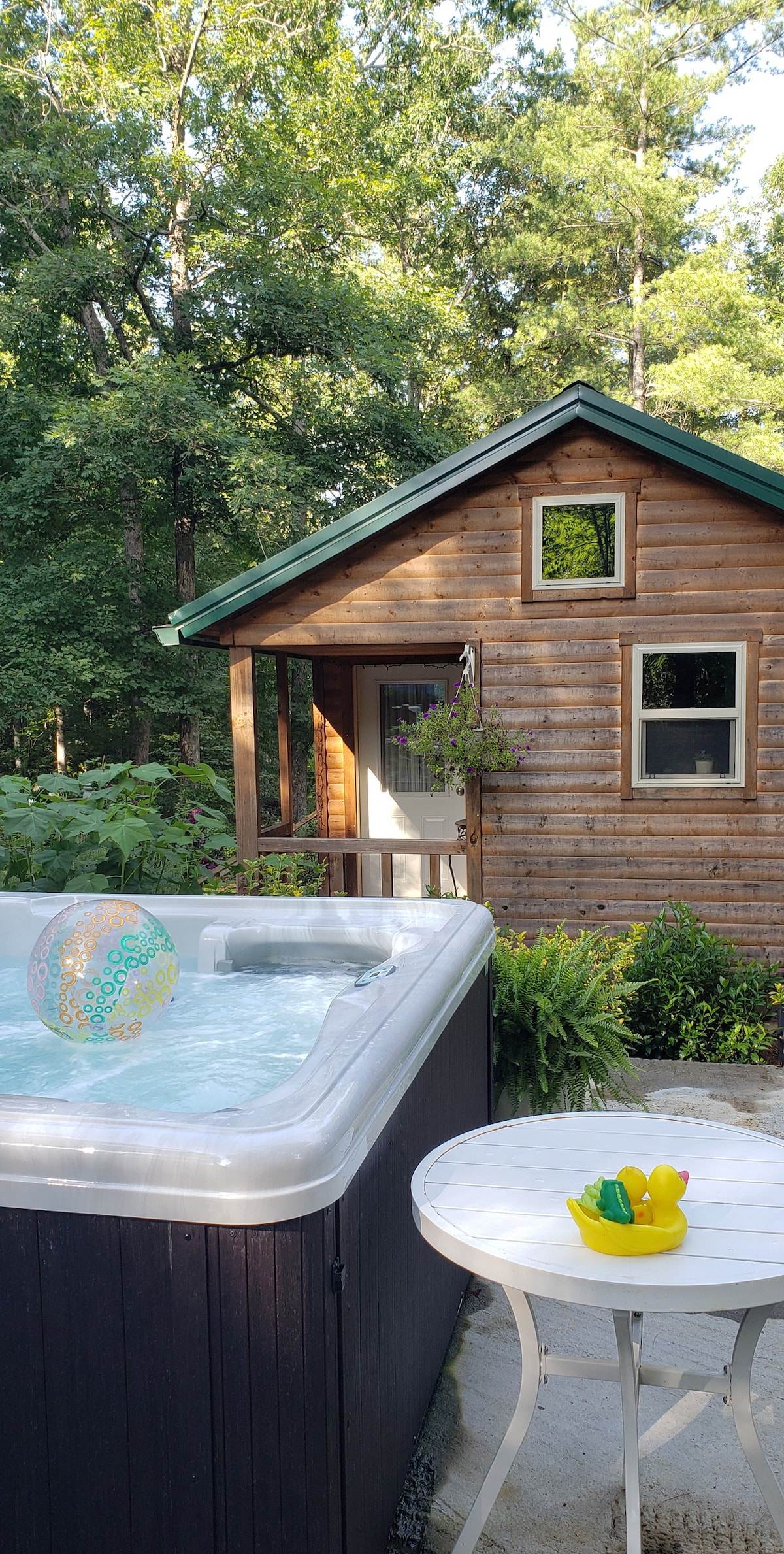 Cabin w/ Hot Tub, Creek waterfalls & Pet Friendly Cabins for Rent in