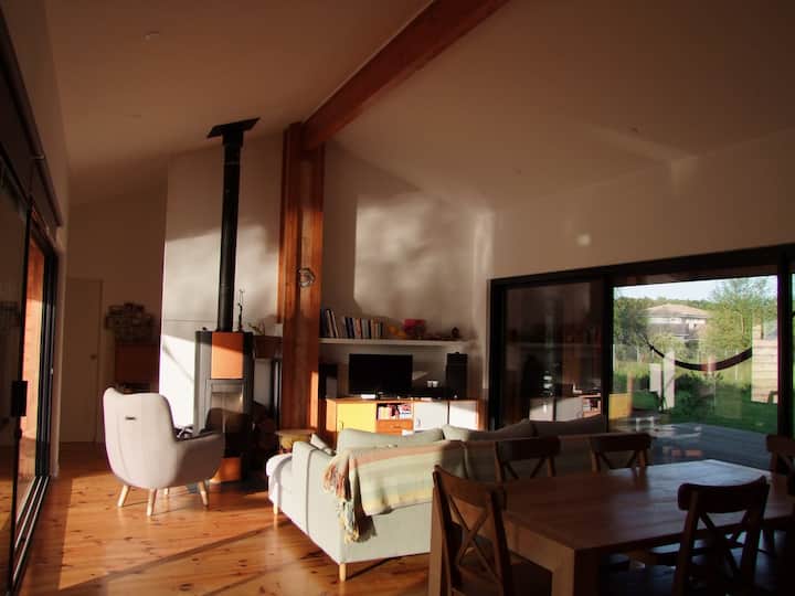 Villa En Bois Avec Piscine - Soustons