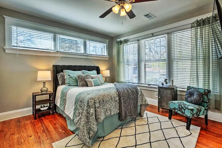 La chambre numéro trois queen size n'est pas sans sa propre sensation de spa.