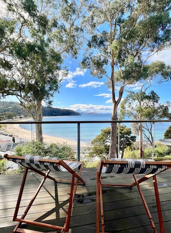 Stunning views, beach access, sauna, 1950s gem gallery image 2