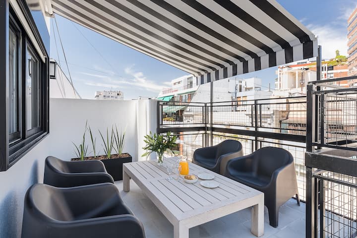 Unique apt w/ private terrace and outside shower