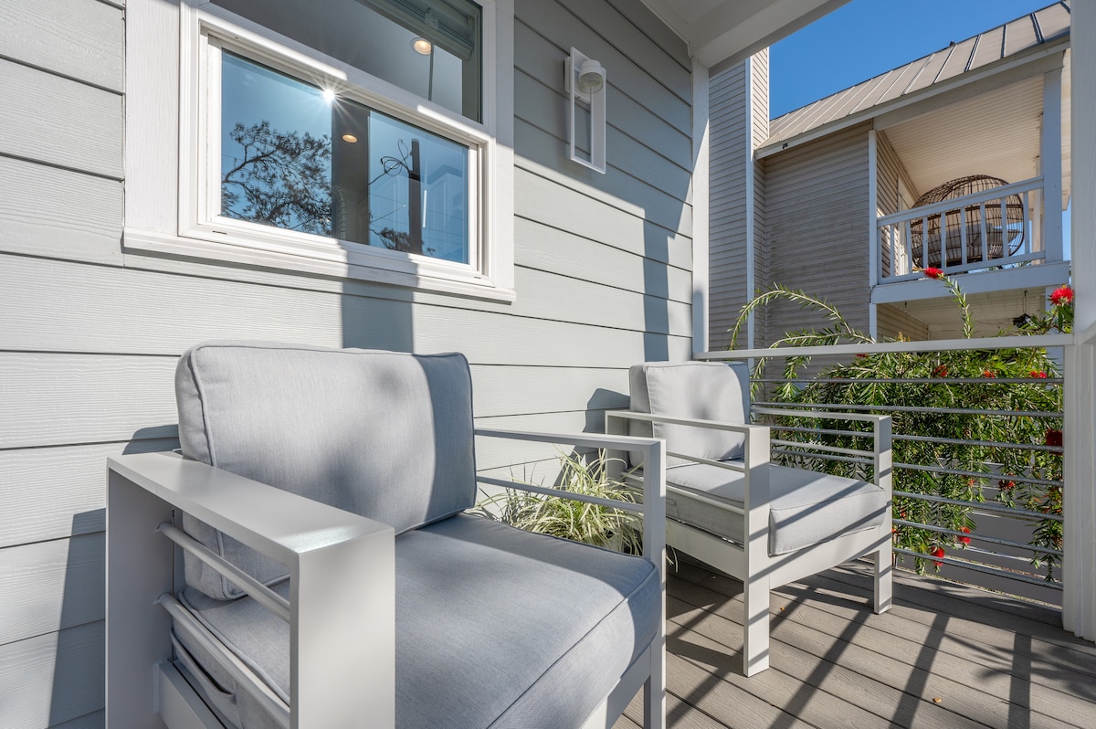 Enjoy morning coffee on the porch at Juan Love in Santa Rosa Beach
