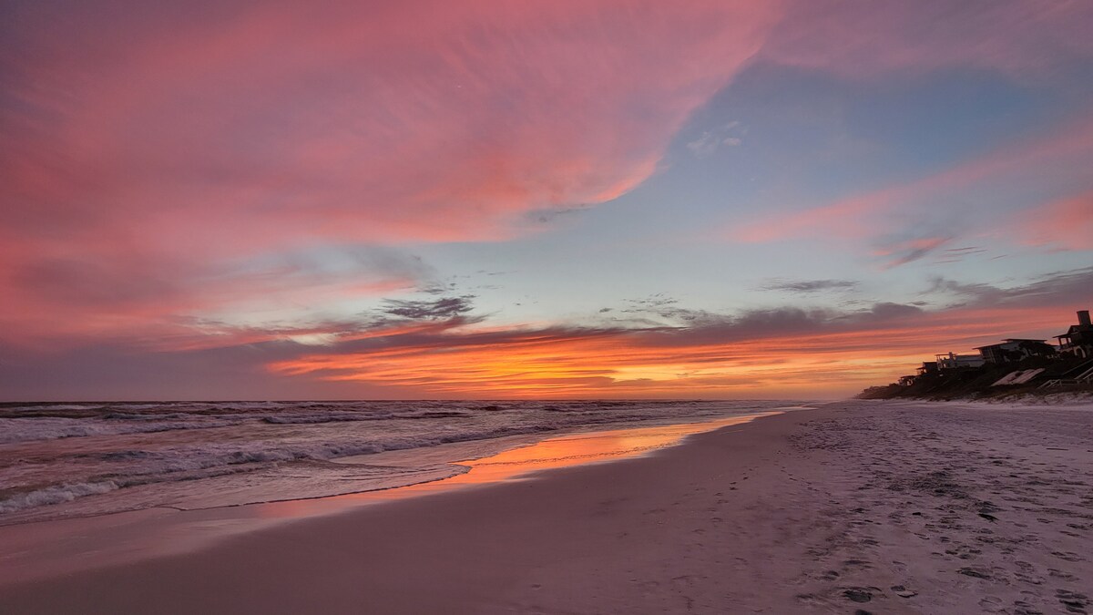 Spectacular sunset over the Gulf. at Juan Love in Santa Rosa Beach