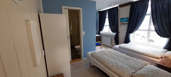 Deluxe room with twin bed or double bed and ensuite toilet/shower.