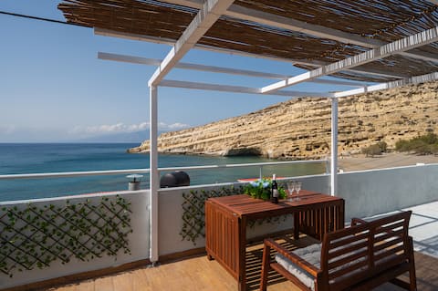 Top Airbnb: Flores Playa Sea View Studio in Δήμος Φαιστού