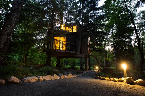 Cozy tree house BETULA surrounded by nature