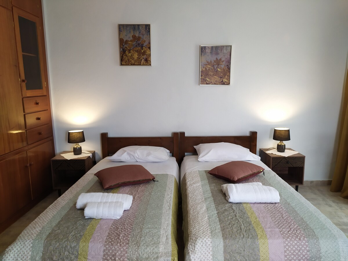 Amplio dormitorio de dos camas