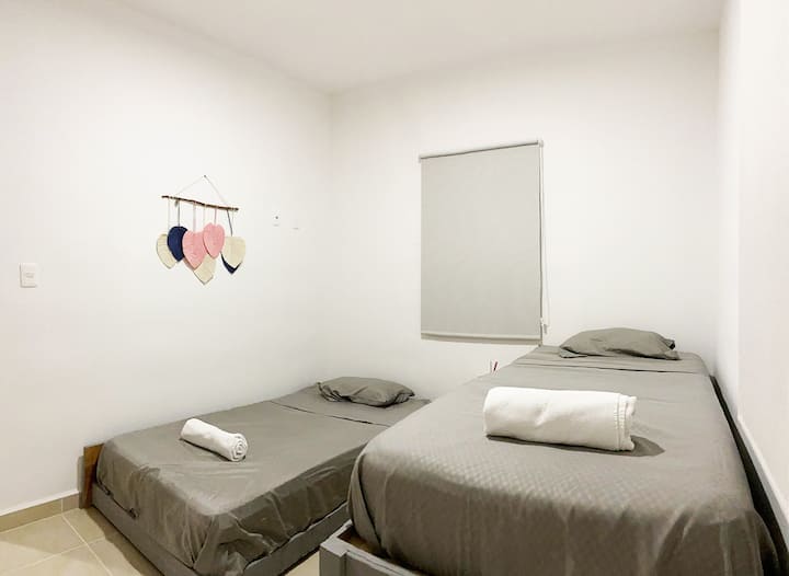 The second bedroom with air conditioning
