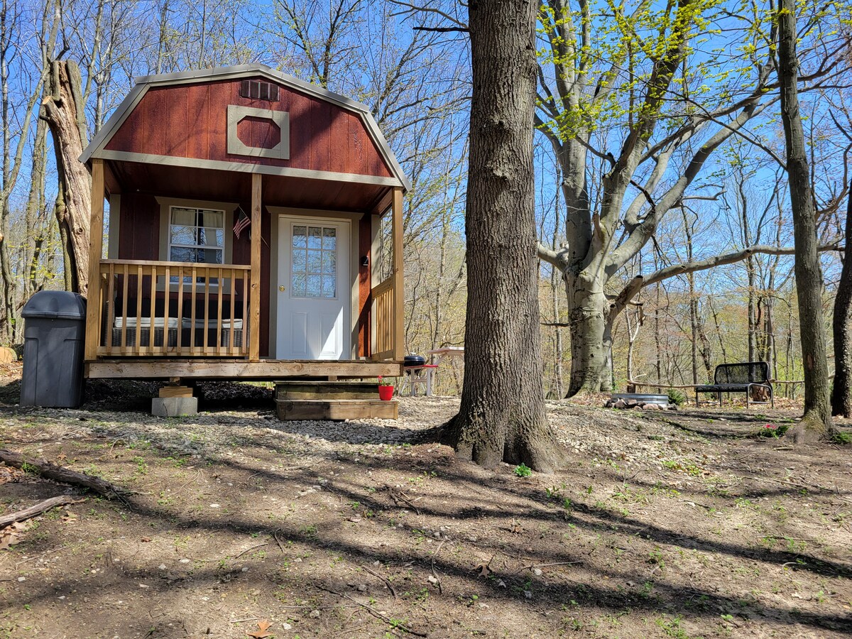 Cabins at Rainbow Farms tiny cozy "Peace" cabin Tiny houses for Rent