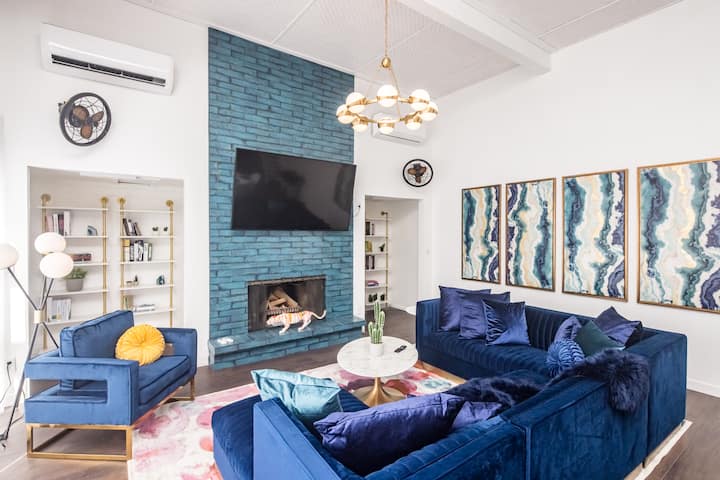 Living room with smart TV.