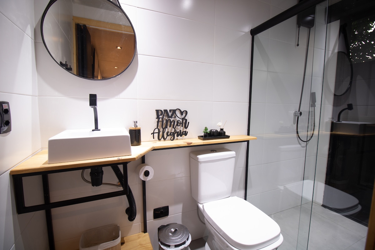 Bathroom at Casa Natu Ilhabela Bonete Studio with Jacuzzi in Ilhabela