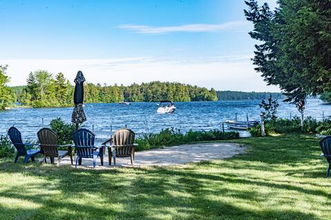 Large lakefront house on gorgeous Little Sebago