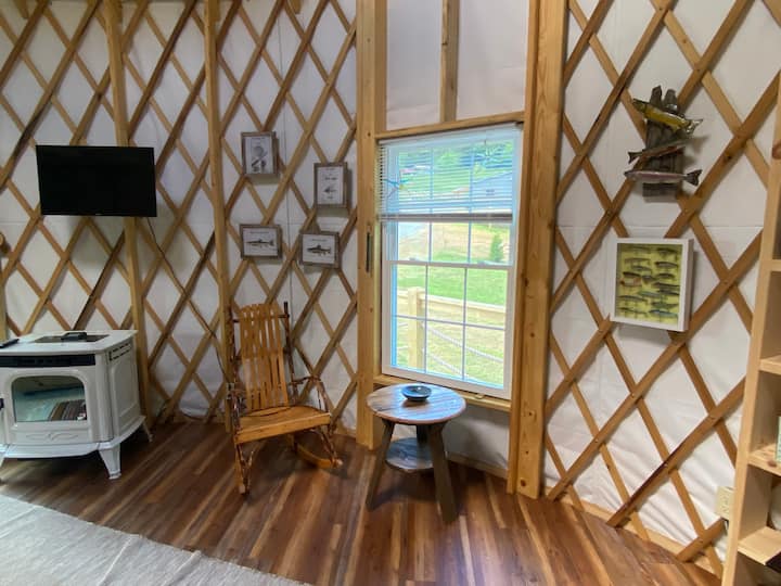 Riverside Yurt, Trout fishing & BRPW Yurts for Rent in Dugspur