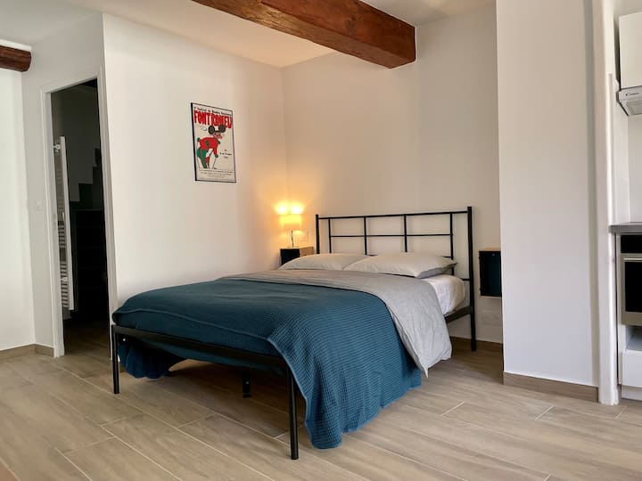 Refurbished studio on Rue Pasteur 50 m from the beach