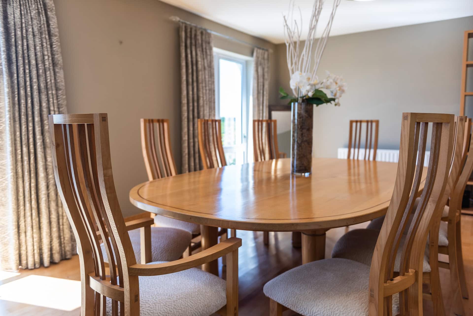 The dining table at Dundarragh Lodge