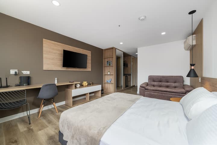 New Loft With Kitchenette, Ac, Gym And Coworking - Envigado