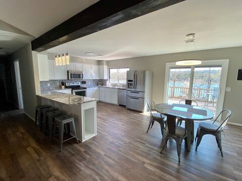 Eufaula Lake front home with private dock & slip.