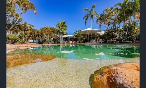 Poolside Retreat at Tropical Resort