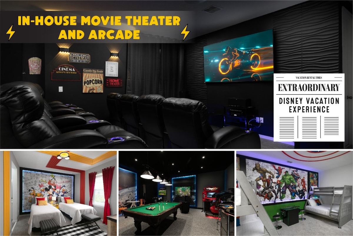 Movie Theater-Arcade-Comfort & Luxury-SolaraResort - Houses for Rent in ...