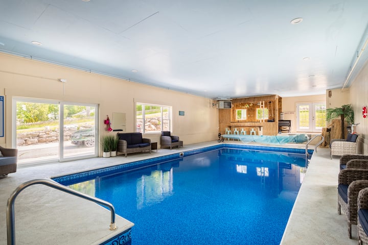 Heated Indoor Pool • 4 King Beds • Walk Downtown
