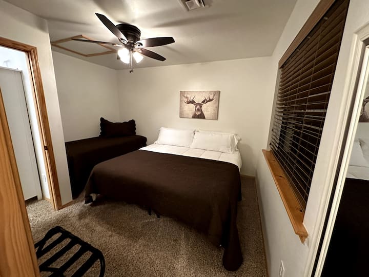 Master Bedroom king with extra twin.