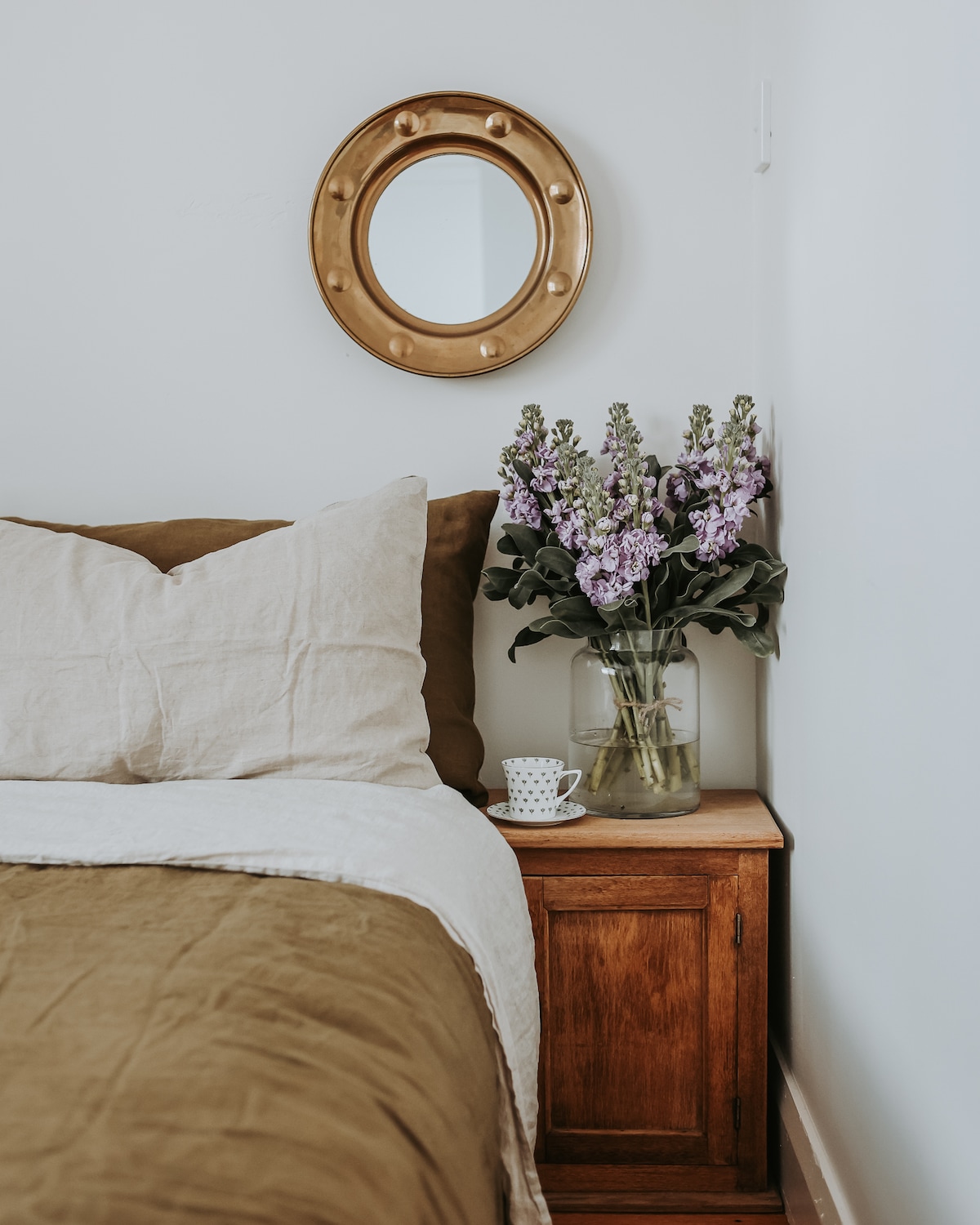 buttery soft french linens and no-one to get you out of bed