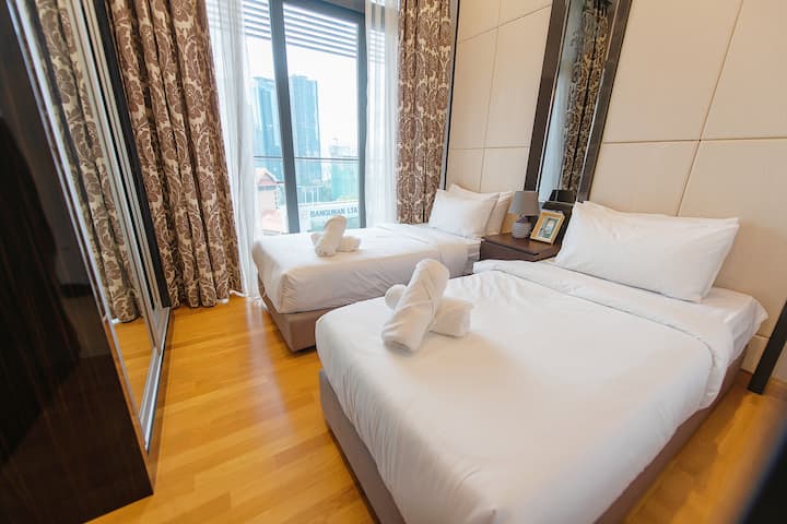 Chumba cha 2 na Vitanda 2 vya mtu mmoja