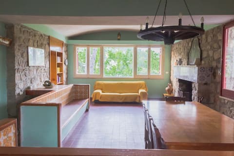 Villa Pacina.
Immersed in the Mediterranean scrub