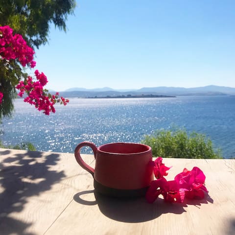 House with magnificent sea view in Teos, Sığacık.