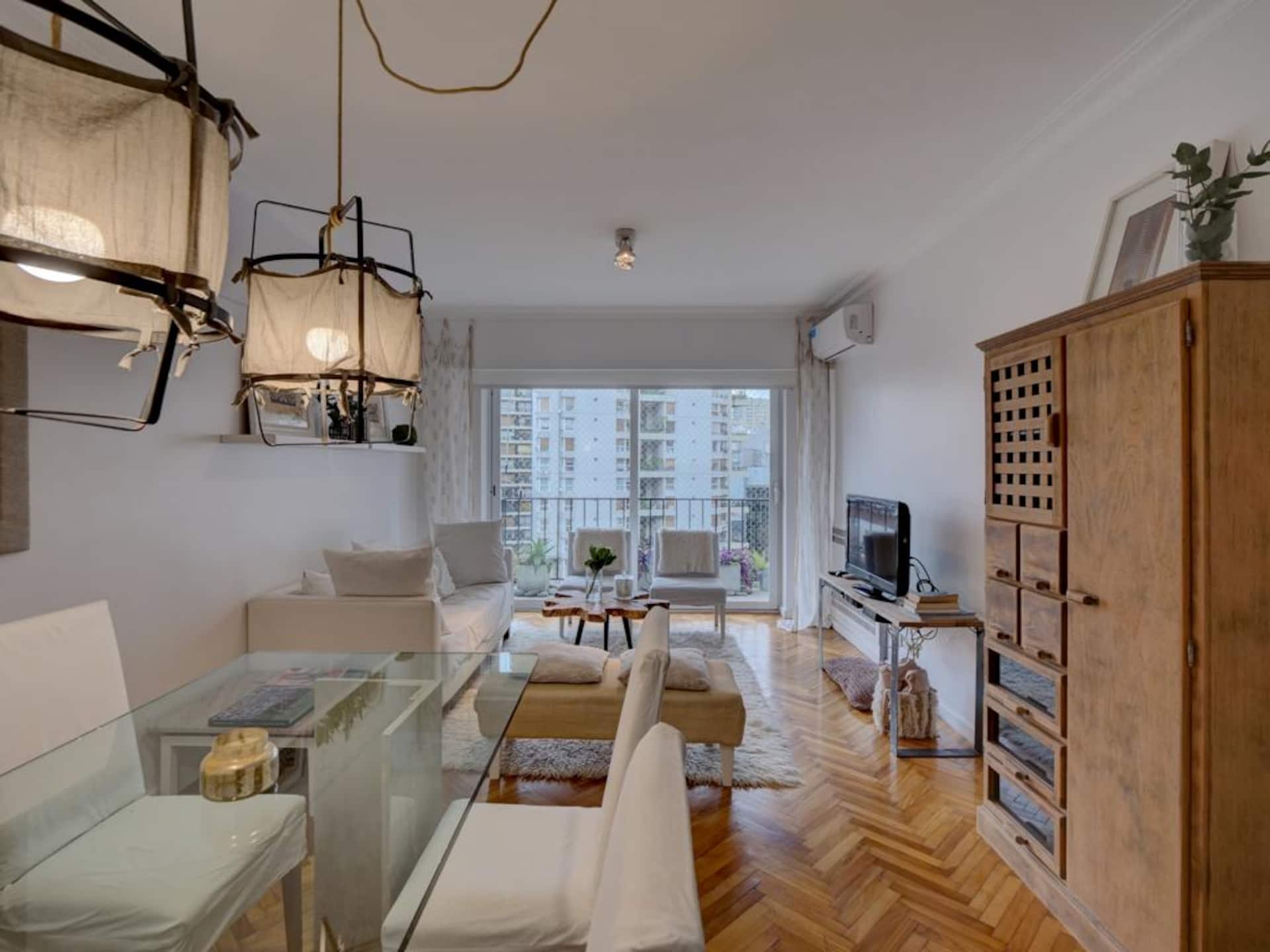 Apartamento de 2 quartos em Palermo Chico, de frente para o MALBA