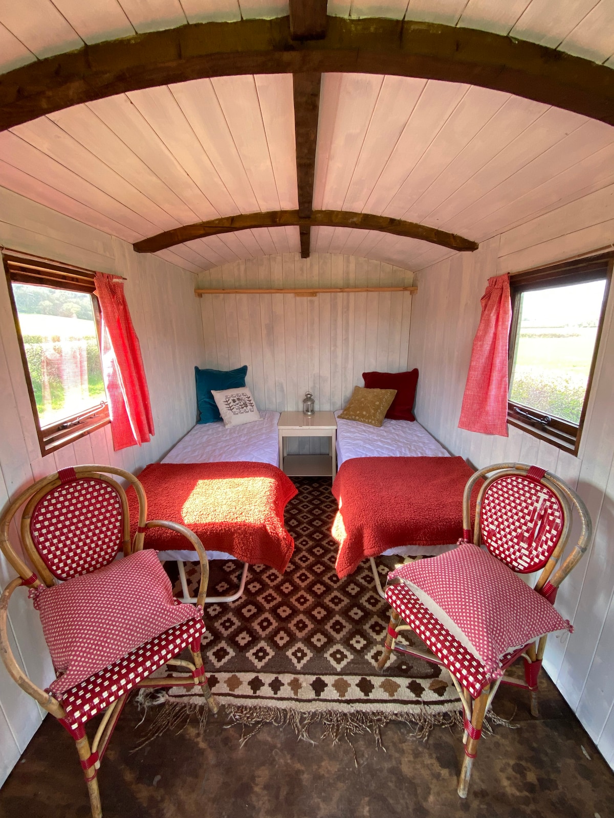 Top performing Airbnb: Rustic Green Shepherds Hut under the Wenlock Edge in Shropshire