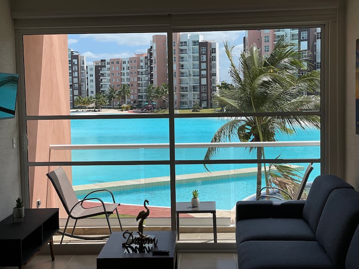 Depto. Vista Espectacular En Dream Lagoons Cancun - Cancún