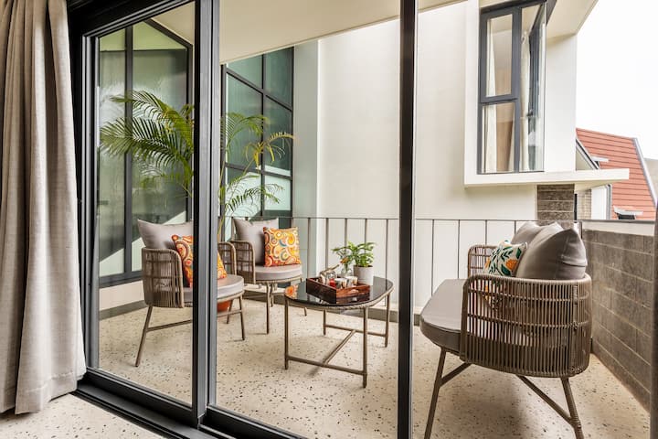 Perfect spot to have your chai in the morning - outdoor seating on the balcony of bedroom 2