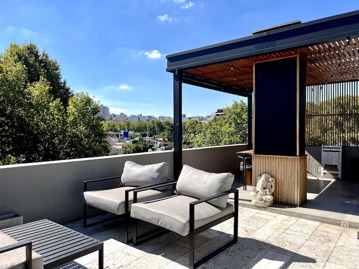 Stylish apt Palermo Hollywood terrace & barbecue