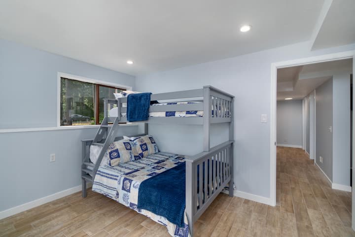 Downstairs bedroom #2 with twin over full bunk bed