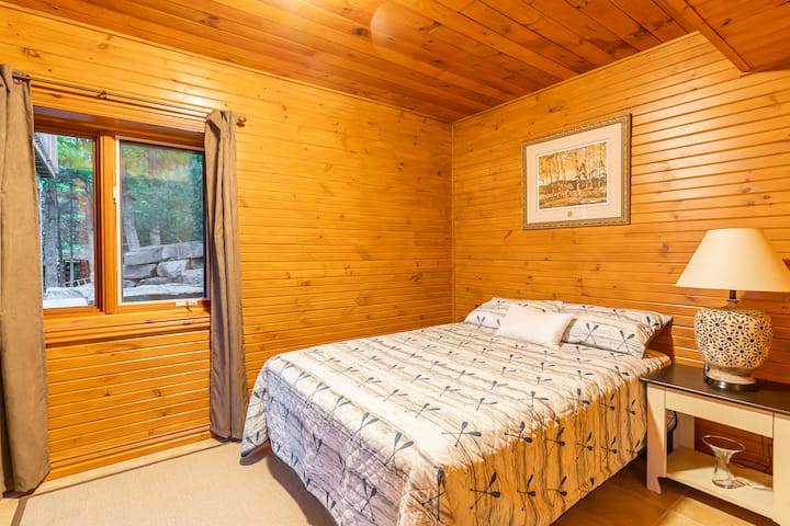 Queen bedroom, located on the lower level.