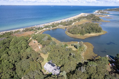 Stunning MV Cottage on 7 acres w/ Private Beach