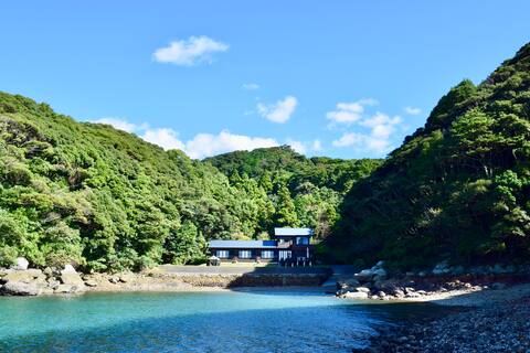 Villa surrounded by sea and forest