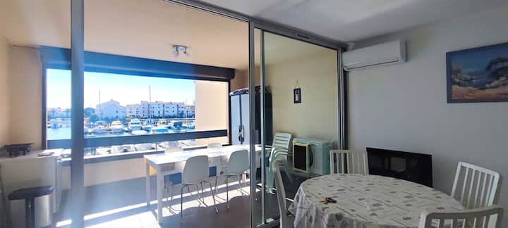 Superbe Appartement En Résidence Vue Sur La Marina - Saint-Cyprien Plage