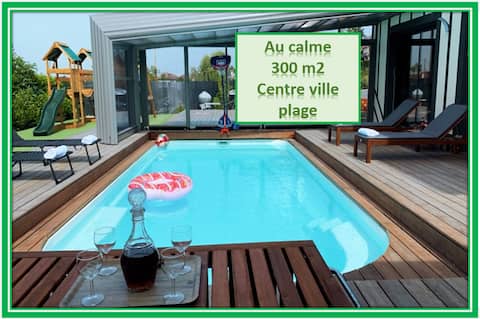 Indoor heated pool, game rooms.