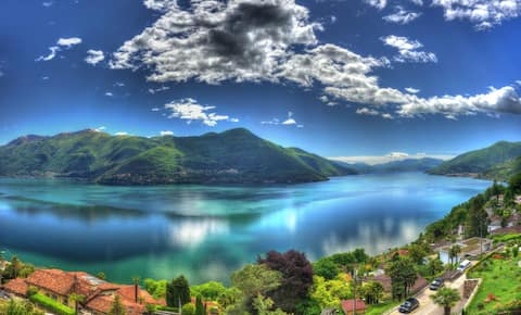 Dream lake view over Lago Maggiore