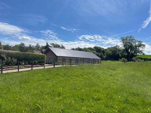 Luxurious five bedroom barn-style retreat.