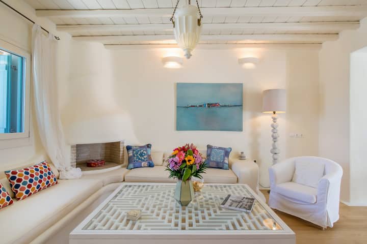 Sea View Villa In Kalo Livadi – Beyond Blue Villas - Mykonos